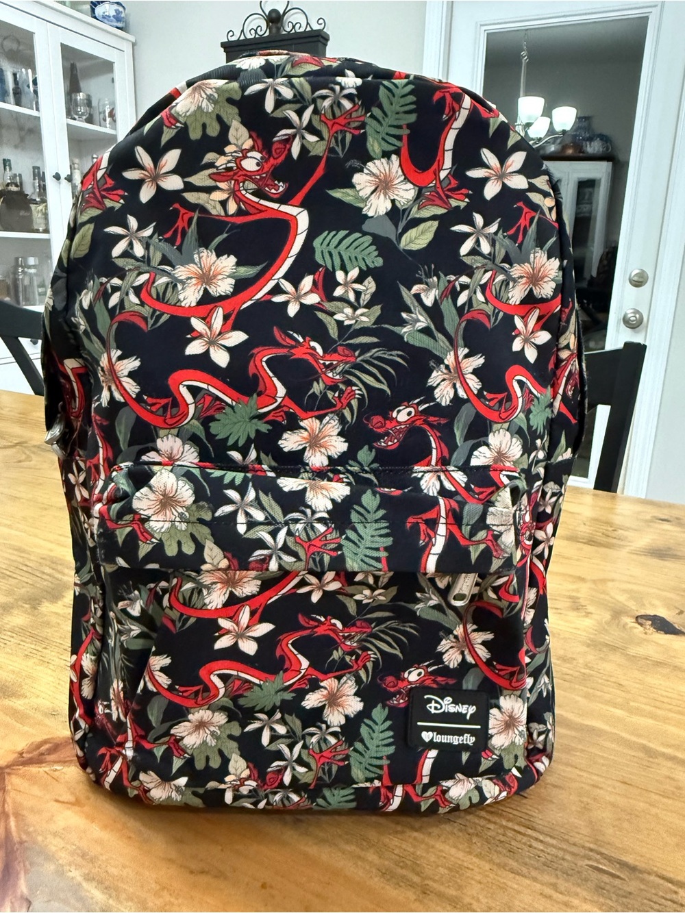 Disney Loungefly Backpack Bag - Mushu Tropical Print